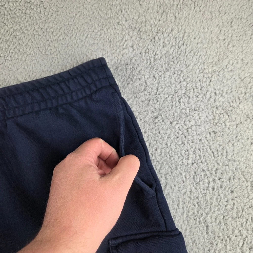 Lacoste‎ Cotton Fleece Cargo Shorts Mens 4XL Blue Sweat